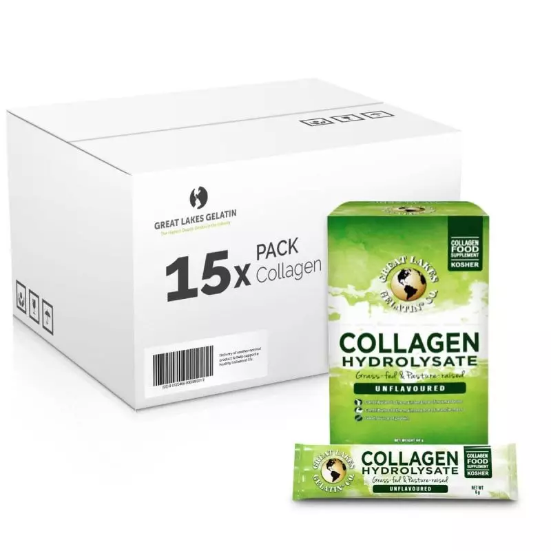 Great Lakes Wellness – Collagen Hydrolysate Sticks (10 pack) (Case of 15) - B/B 31 May 2025