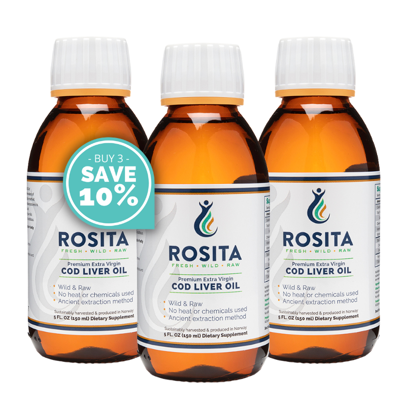 Rosita extra virgin cod liver oil 3 pack
